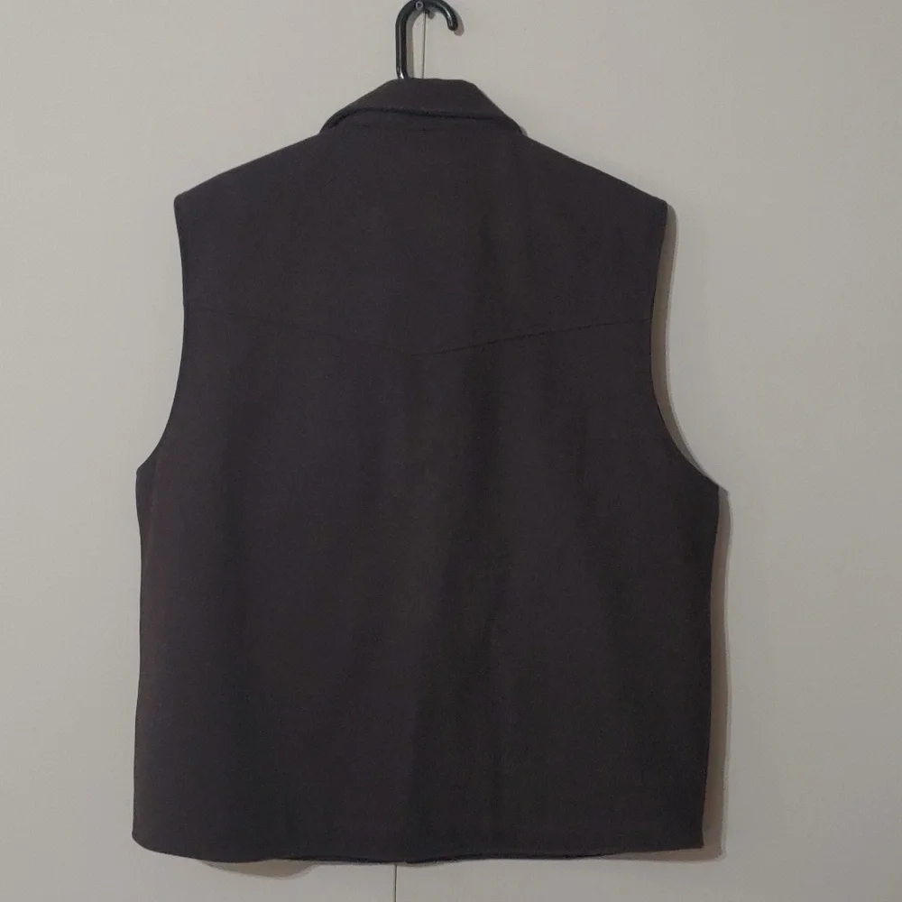 Cripple Creek Men's Brown Wool Blend Concealed Carry Vest Size XXL